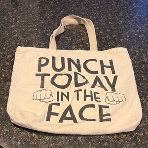 Canvas Tote Bag with Motivational Print